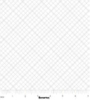 All About Daisies 16329-09 Tartan Plaid White on White by Jackie Robinson for Benartex
