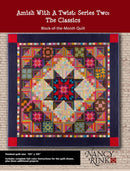 Amish with a Twist:  Series 2:  The Classics cover shows a colorful quilt with star design on a brick wall background, featuring Nancy Rink Designs logo.