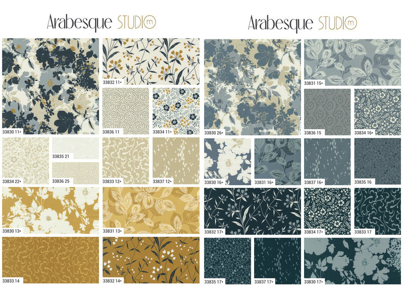 Arabesque Fat Quarter Bundle 33830AB by Studio M for Moda