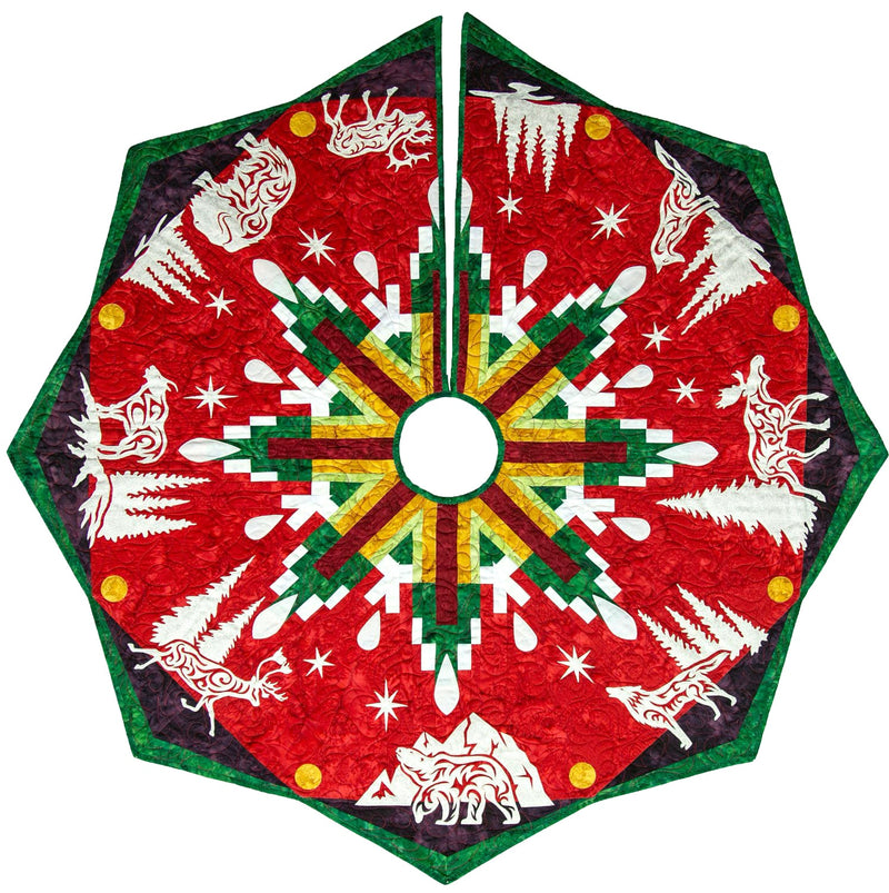 Arctic Holiday Tree Skirt & Runner by Marie Noah for Northern Threads