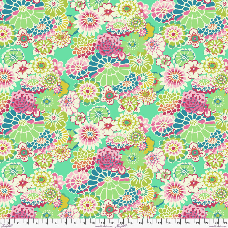 Asian Circles GP89.GREE Green by Kaffe Fassett for FreeSpirit