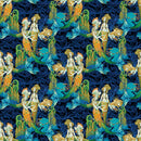 Atlantis (Mythical Mermaids) 13287-55 Blue/Multi Mythical Mermaids Allover by David Galchutt for Benartex
