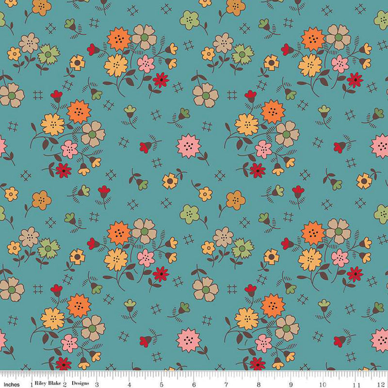 Autumn 108" WB14673-RAINDROP Floral by Lori Holt for Riley Blake Designs