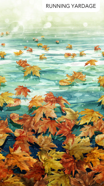 Autumn Breeze DP28056-66 Teal Multi Ombre by Deborah Edwards and Melanie Samra for Northcott.