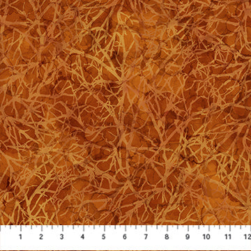 Autumn Breeze DP28060-38 Rust Branches by Deborah Edwards and Melanie Samra for Northcott.