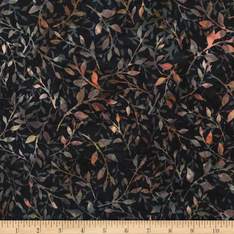 Autumn Falls Batik X2617-128 Midnight by Hoffman Fabrics.