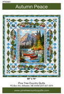 Quilt pattern cover titled 'Autumn Peace' by Pine Tree Country Quilts with scenic design.