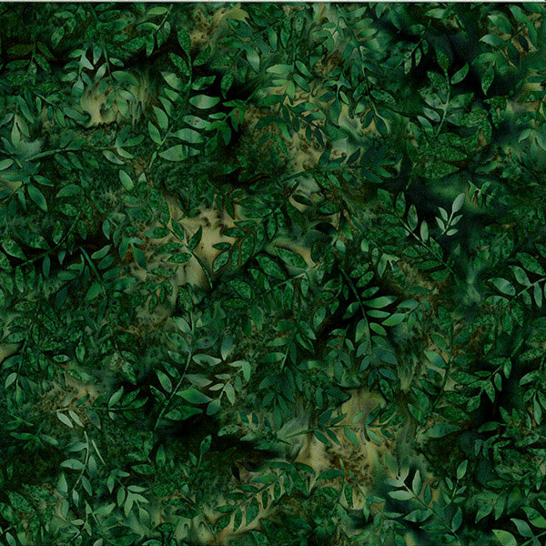 Autumn Trail Batik V2520-377 Spinach by Hoffman Fabrics