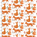 Baby in Bloom Flannel 21674-WHT-CTN-D Fox Trot White by Jo Taylor for 3 Wishes Fabric