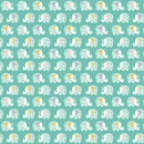 Baby Safari TP-2449-T Teal Elephants by Makower