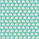 Baby Safari TP-2449-T Teal Elephants by Makower