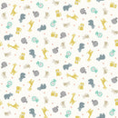 Baby Safari TP-2450-W White Scatter by Makower