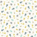 Baby Safari TP-2450-W White Scatter by Makower