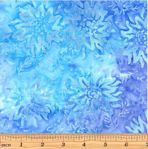 Bali Blooms 9153-54 Sunflower Blue/Aqua by Benartex