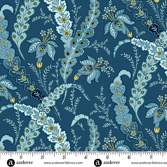 Beach House A-1164-B Blue Ribbon Glass by Edyta Sitar for Andover Fabrics