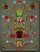 Bead Embroidery Kit - Hero of the Christmas Night features decorative nutcracker design with beads on a gray background