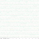 Bee Backgrounds C6388-AQUA Penmanship by Lori Holt for Riley Blake Designs