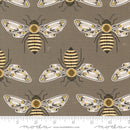 Bee Garden 48411-20M Metallic Slate Bumblebee by Gingiber for Moda