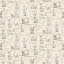 Bella Bunnies 8037-14 Cream Patch Work Collage by Victoria Hutto for Studio e Fabrics