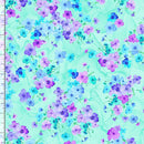 Bellagio FLORA-CD3584 AQUA Small Florals by Chong-a Hwang for Timeless Treasures.