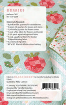 Berries quilt pattern back cover gives fabric requirements.