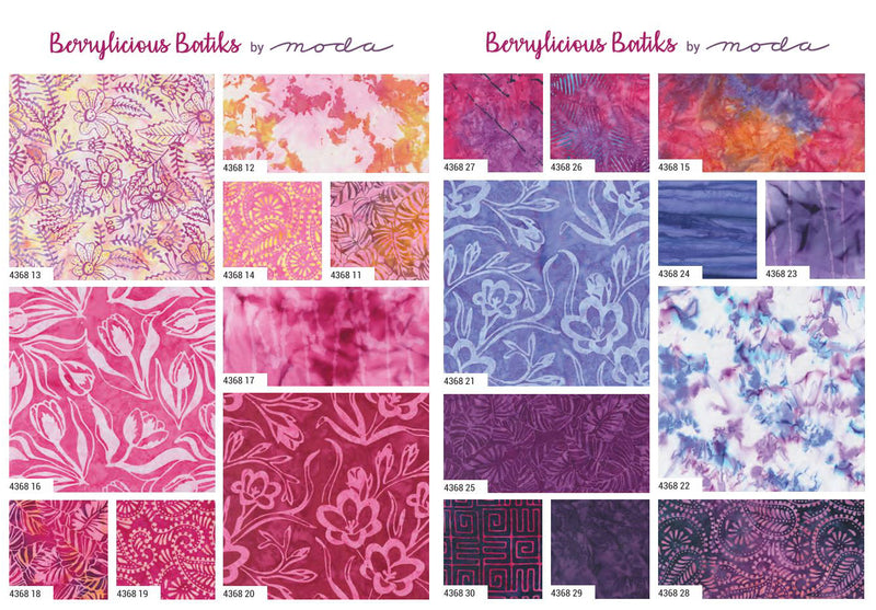 Berrylicious Batiks Fat Quarter Bundle 4368AB by Moda