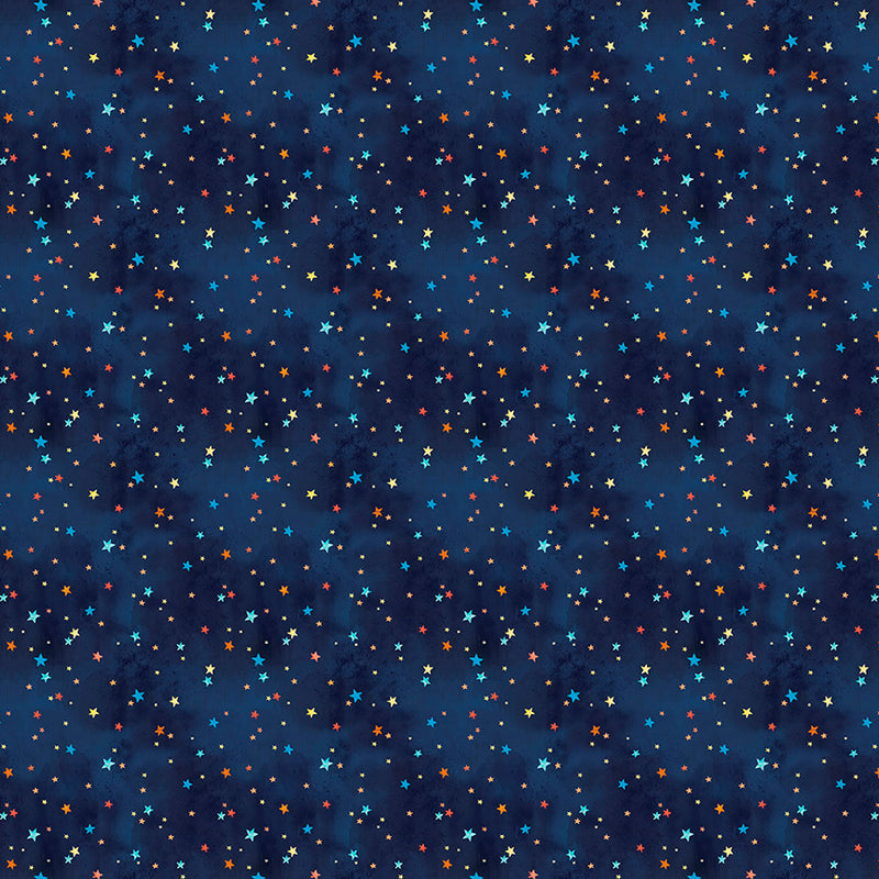 Blast Off! 2790-77 Navy Stars by Courtney Morgenstern for Blank