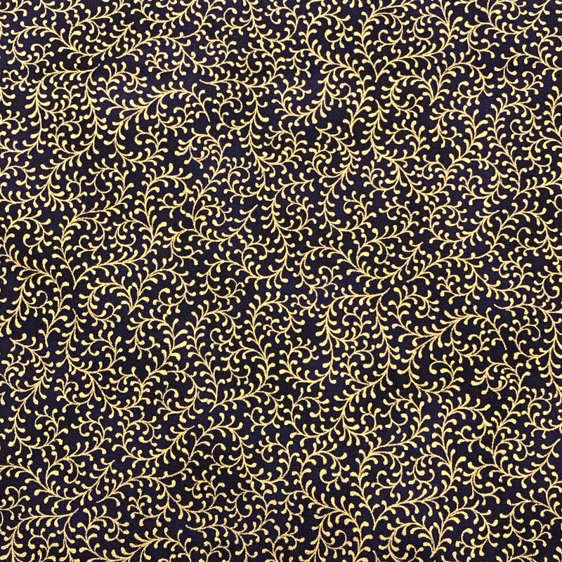 Blenders J9216-19G Navy/Gold by Hoffman Fabrics