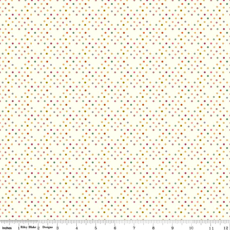 BloomBerry C14606-CREAM Dots by Minki Kim for Riley Blake Designs