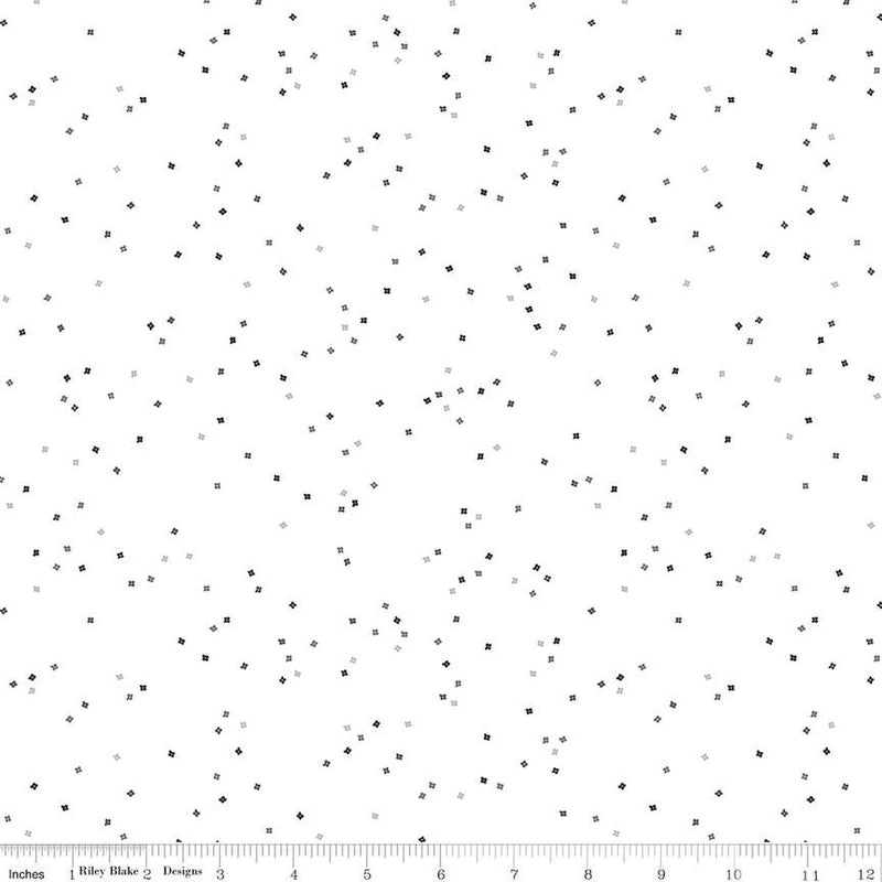 Blossom On White C730-ALLTHEGRAY by Christopher Thompson for Riley Blake Designs