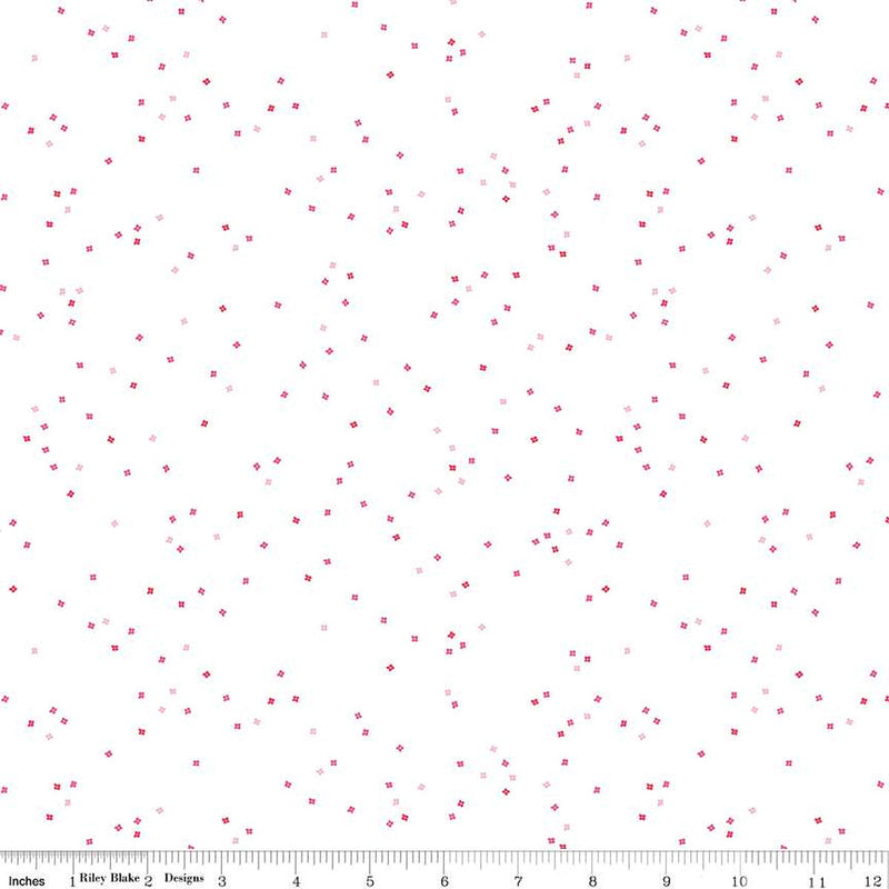 Blossom On White C730-ALLTHEPINK by Christopher Thompson for Riley Blake Designs