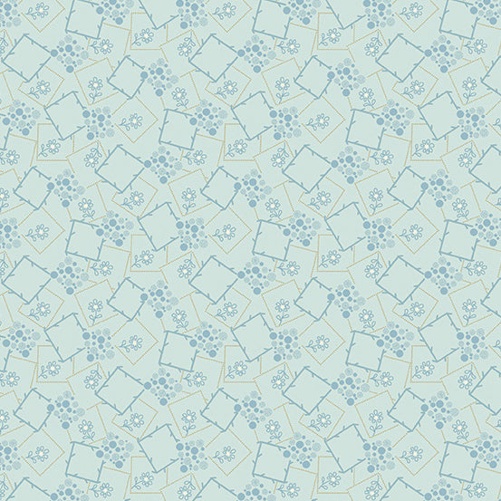 Blue Escape A-357-LT Snow Cap Iceland by Edyta Sitar for Andover Fabrics