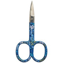 Blue Floral Embroidery Scissors  against a white background.
