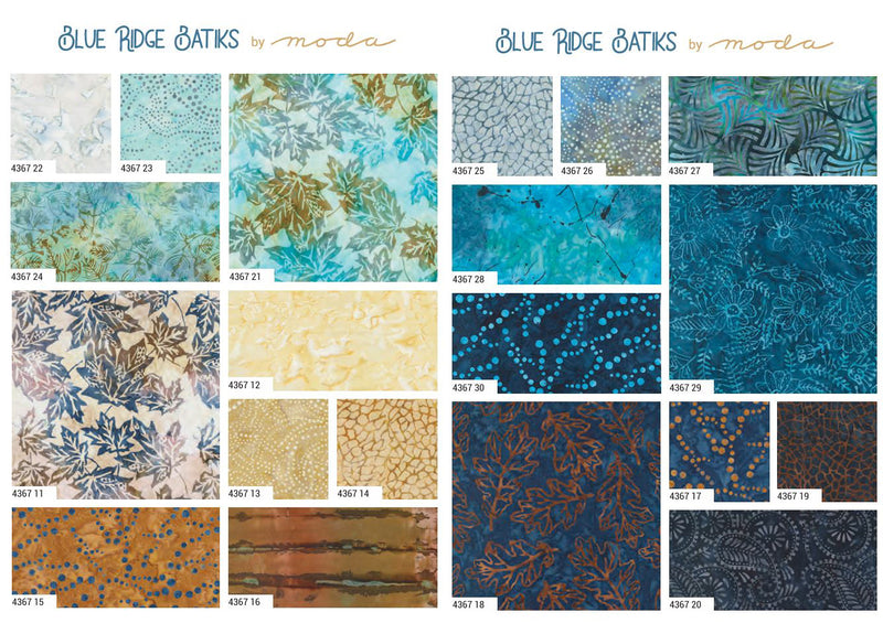 Blue Ridge Batiks Charm Pack 4367PP by Moda