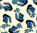 Blueberry Bear CJH-0004 Cream Blueberry and Bear Allover by Cody James Houle for International Textiles