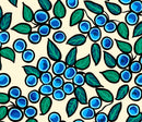 Blueberry Bear CJH-0005 Cream Blueberry Allover by Cody James Houle for International Textiles