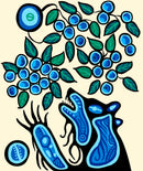 Blueberry Bear Panel CJH-0003P Cream Panel by Cody James Houle for International Textiles