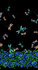 Blueberry CAJ-00015D BLACK Single Border by Carla Joseph for International Textiles