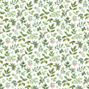 Blush SP25621-10 Leaf Toss White Green by Michel Design Works for Northcott