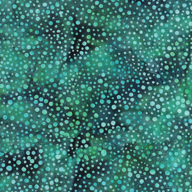 Blushing Garden Batik 112336960 Dot Teal by Island Batik