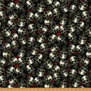 Boneheads Y5853-478 Bone by Travis Glasgow for Hoffman Fabrics