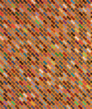 Colorful patterned fabric with a geometric design from Bonnie Hunter's Scrap-Savvy Quilting