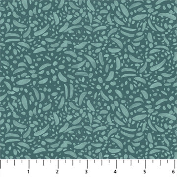 Thicket & Bramble 90750-62 Teal Petals by Jill Labieniec for FIGO Fabrics