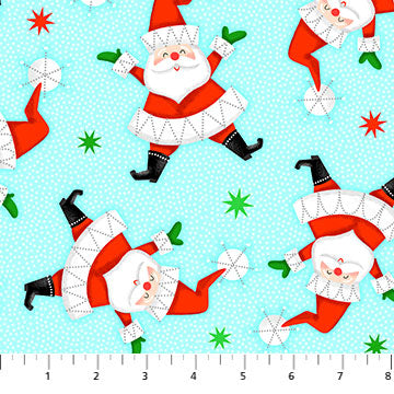 Bright Christmas 10150-60 Aqua Christmas Spirit by Patrick Lose Fabrics