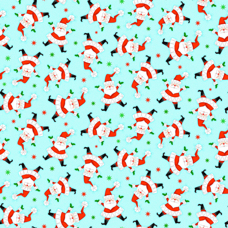 Bright Christmas 10150-60 Aqua Christmas Spirit by Patrick Lose Fabrics