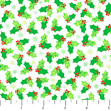 Bright Christmas 10153-10 Snow Holly by Patrick Lose Fabrics