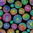 Brilliance 28322-J Black Mosaic Medallions by Dan Morris for QT Fabrics