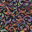 Brilliance 28324-J Black Paisley Swirl by Dan Morris for QT Fabrics