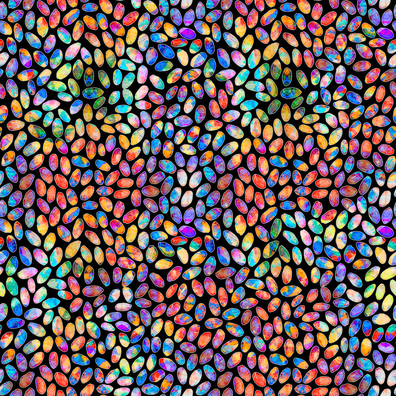 Brilliance 28328-J Black Jelly Beans by Dan Morris for QT Fabrics