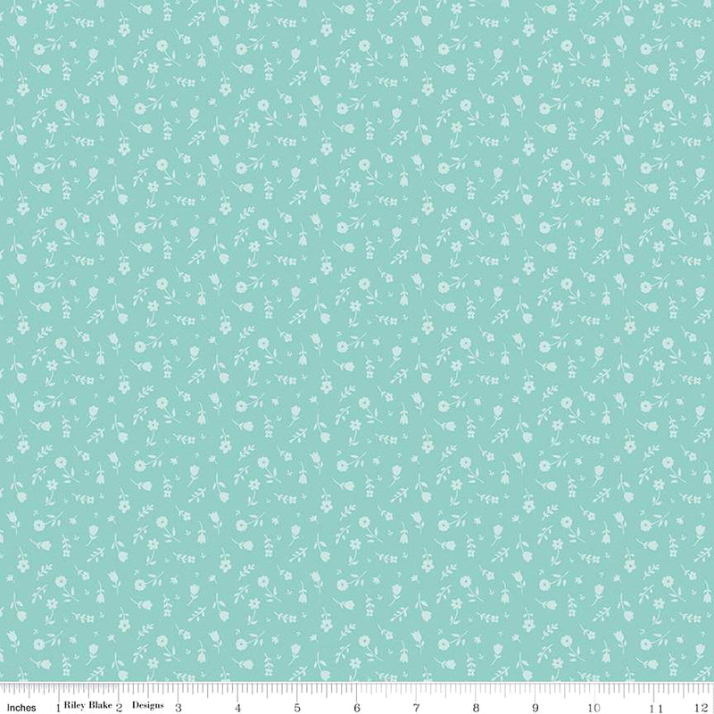 Bunny Trail C14255-AQUA Ditsy by Dani Mogstad for Riley Blake Designs